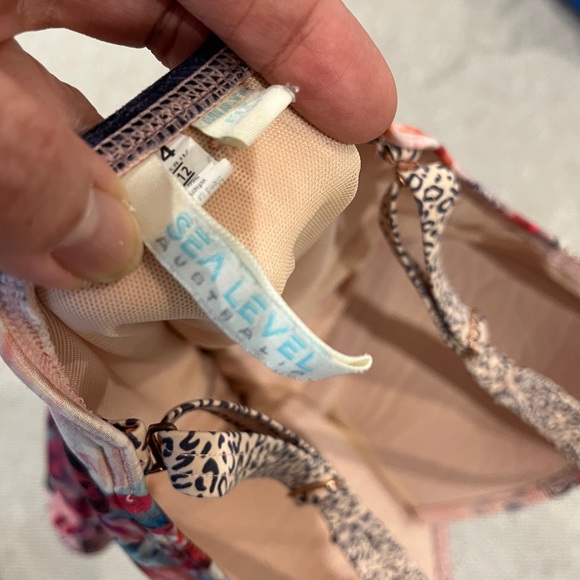 Sea Level Floral Palm Leaf Animal Print Swim Suit One Piece Body Tropical 10 L - Picture 4 of 8